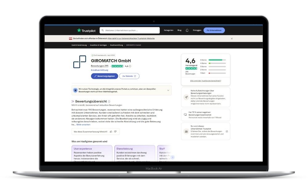 Giromatch Trustpilot Bewertung